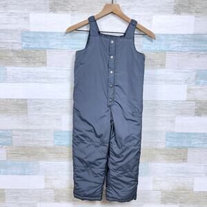 Old Navy Insulated Snow Bib Gray Snap Button Pocket Ski Toddler Boy Unisex 5T